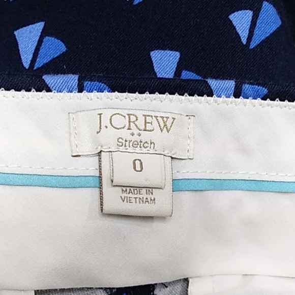 J. Crew Boat Print Stretch Shorts Sz 0 - Picture 4 of 6